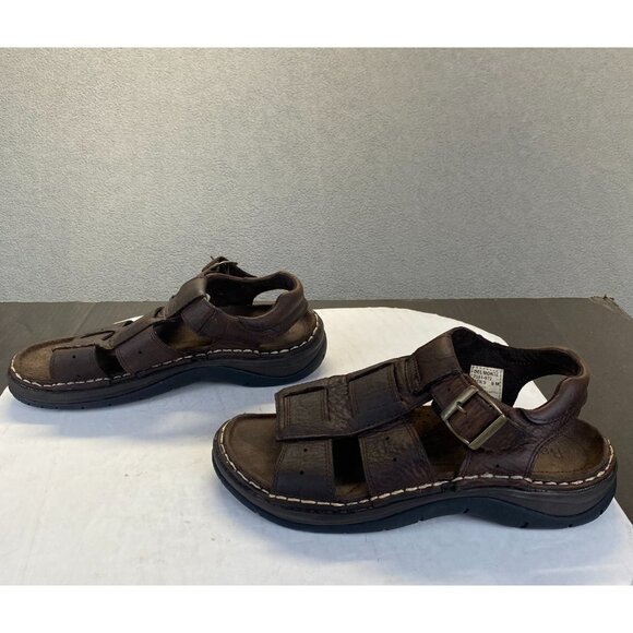 Bass 9M‎ Brown Leather,2551-972 Fisherman Sandals Summer Chunky 90s Y2K - Picture 2 of 14